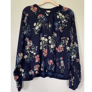 Floral Navy Bomber Jacket
